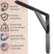 Jetstream Solid Heavy Duty Low Profile Welded Countertop Support Shelf Brackets